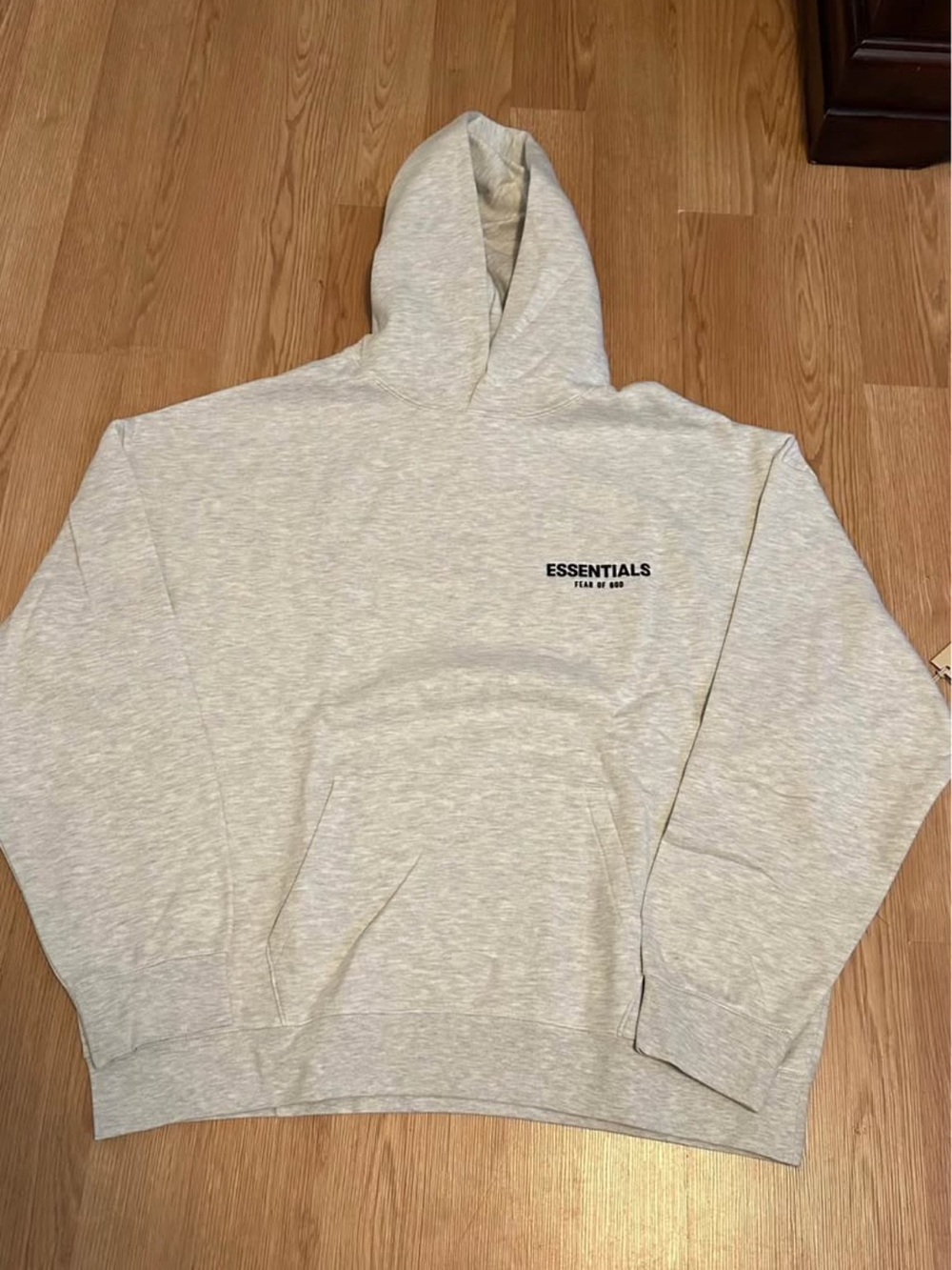 Essentials Men's Heather Light Gray Pullover Hoodie